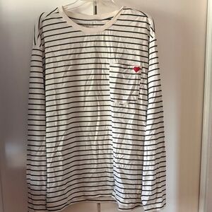 Goodfellow & Co White Tee with Black Stripes